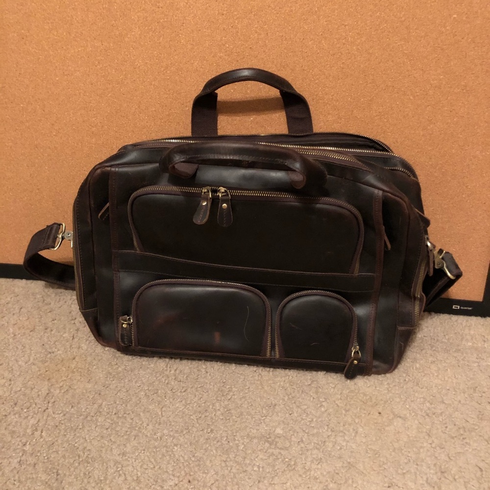 Leather Brief Case Bag